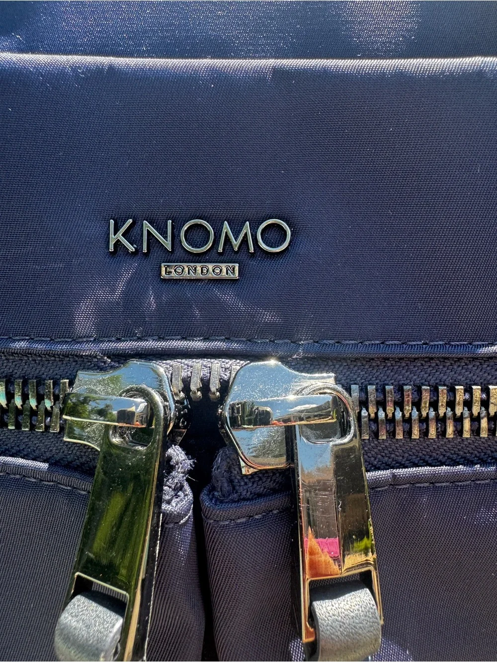 Nw KNOMO London Mayfair Grosvenor 18” Navy Blue Zip Tote Bag Carry-on Luggage